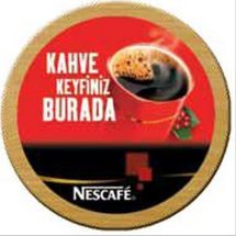 Круглая столешница Werzalit (60 см) Nescafe печать