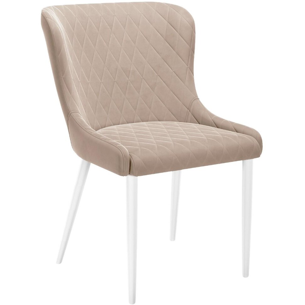 Стул DikLine 304 B03 BEIGE, ножки белые Стул DikLine 304 B03 BEIGE, ножки белые