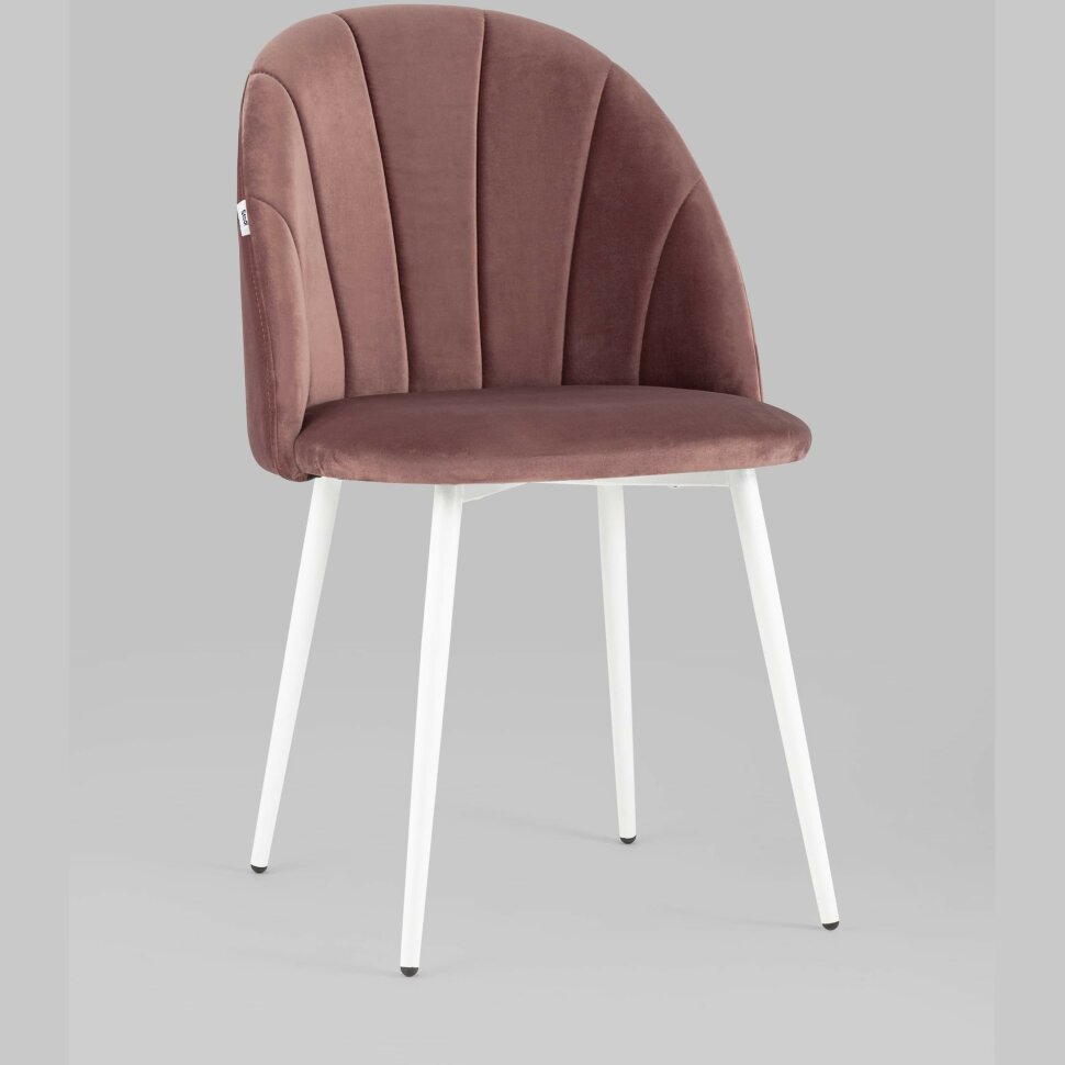 Стул Stool Group для кухни Логан велюр пыльно розовый металлические белые ножки 4 шт. Стул Stool Group для кухни Логан велюр пыльно розовый металлические белые ножки 4 шт.