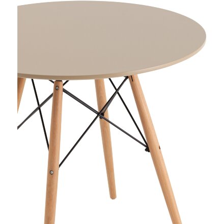 Стол Eames DSW NEW D80 бежевый 