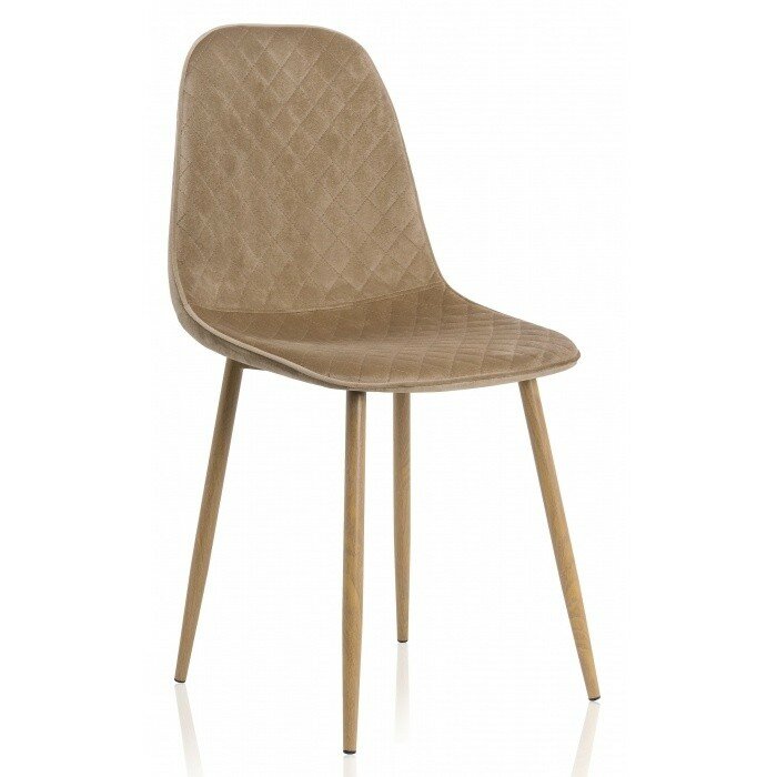 Стул на металлокаркасе на металлокаркасе Capri dark beige / wood 