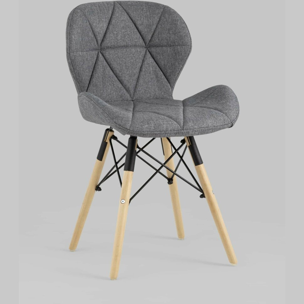 Стул Stool Group для кухни Бон рогожка темно-серый ножки дерево 2шт Стул Stool Group для кухни Бон рогожка темно-серый ножки дерево 2шт