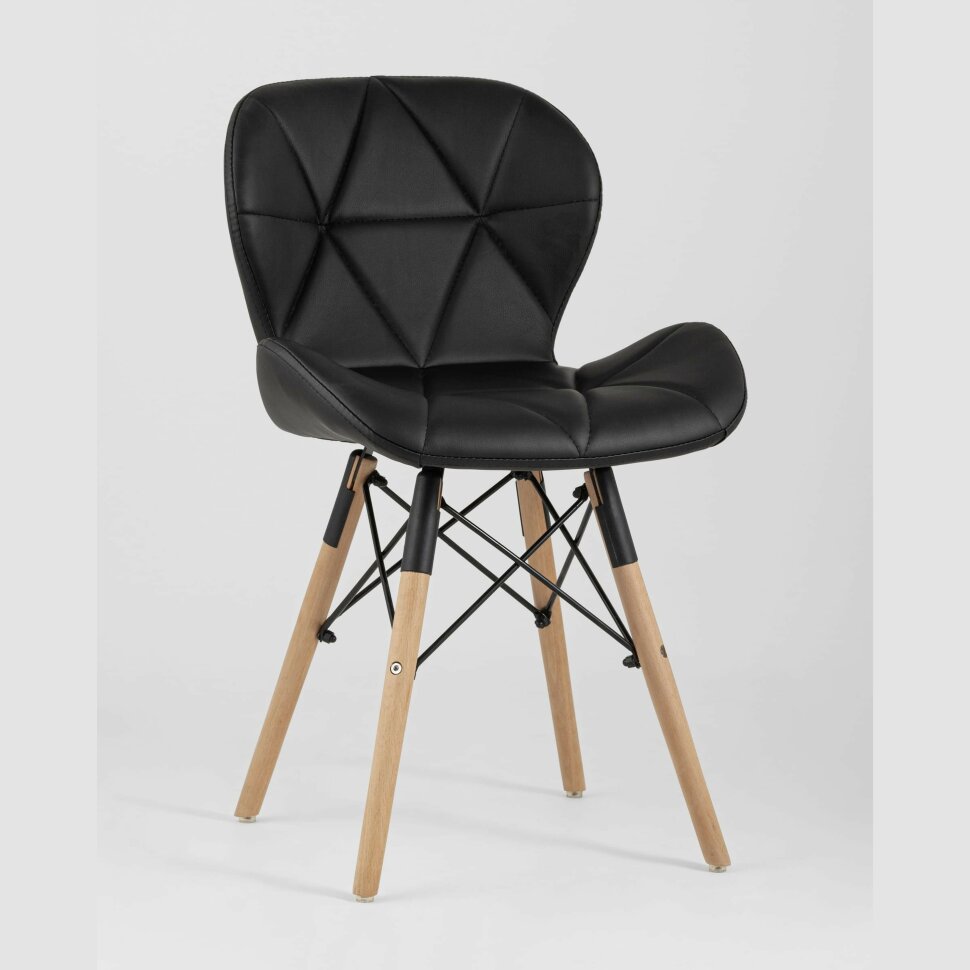 Стул Stool Group для кухни Бон экокожа черный ножки дерево 4 шт. Стул Stool Group для кухни Бон экокожа черный ножки дерево 4 шт.