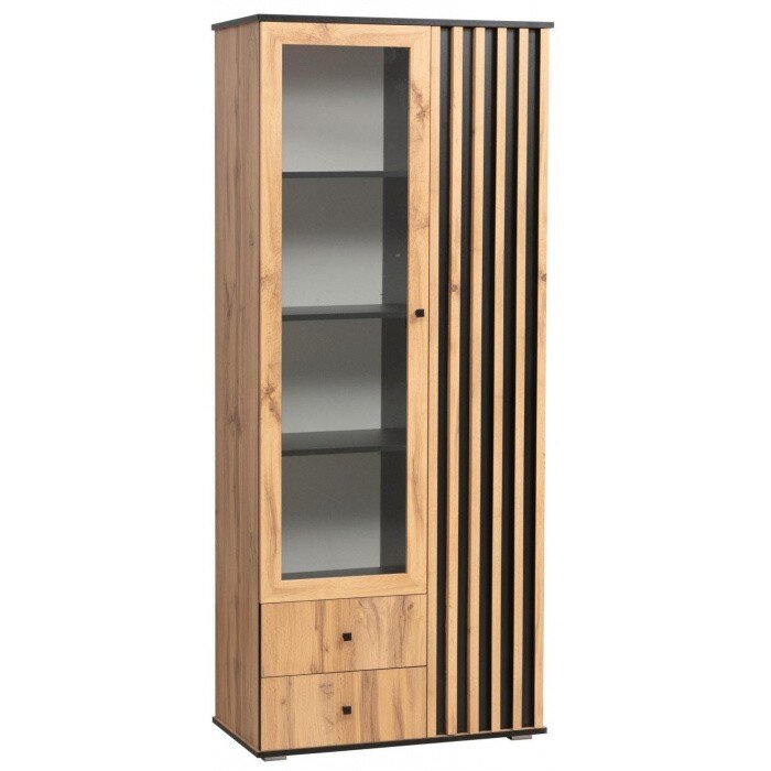 Шкаф Либерти 51.02 дуб вотан / черный / профиль Masa Decor дуб вотан Шкаф Либерти 51.02 дуб вотан / черный / профиль Masa Decor дуб вотан