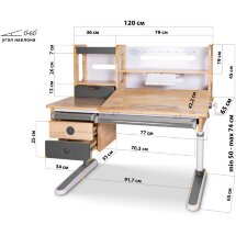 Детский стол Mealux Oxford Wood Max BL  арт. BD-920 Wood Max BL  -  дерево   коробок 4 шт.