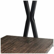 Стол на металлокаркасе BRABIX &quot;LOFT CD-004&quot;, 1200х535х1110 мм, 3 полки, цвет морёный дуб, 641218