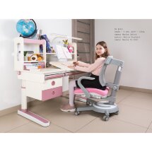 Детский стол Mealux Oxford Max BL  арт. BD-930 Max BL  - столешница белая / накладки синие  коробок-4 шт.