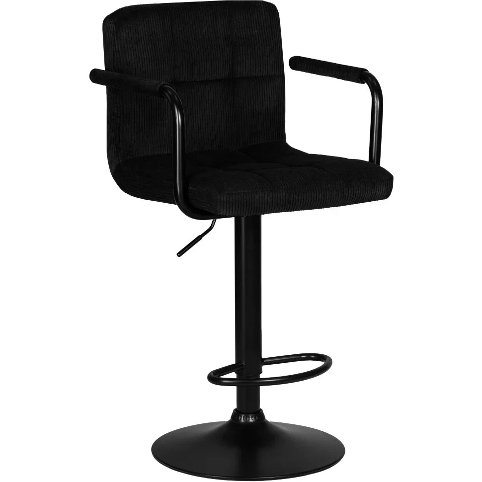 Стул барный DOBRIN KRUGER ARM BLACK, черный вельвет (LAR-E2041-52) Стул барный DOBRIN KRUGER ARM BLACK, черный вельвет (LAR-E2041-52)