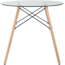 Стол Eames DSW D80 стеклянный