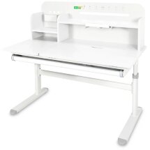 Детский стол Ergokids Bravo Max White/Grey  арт. TH-360 Max WG/G  - столешница белая / накладки серые  коробок-2 шт.