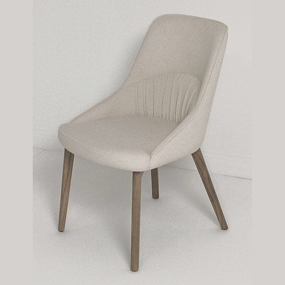 Стул ABI MOHAIR-103 светлый латте, ткань / Серый дуб, ®DISAUR Стул ABI MOHAIR-103 светлый латте, ткань / Серый дуб, ®DISAUR