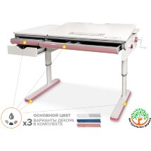 Детский стол Mealux Montreal Multicolor Lite  арт. BD-670 W/MC Lite  - столешница белая  коробок-2 шт.