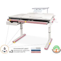 Детский стол Mealux Montreal Multicolor с полкой S50  арт.BD-670 W/MC с полкой S50 white  - столеншица белая  коробок-3 шт.