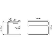 Детский стол ErgoKids Compas Lite MG/G  арт.TH-308 Lite MG/G  - столешница клён / ножки белые  коробок-1 шт.