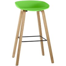 Барный стул Stool Group Libra зеленый, пластик, ножки оттенка натурального дерева