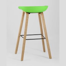 Барный стул Stool Group Libra зеленый, пластик, ножки оттенка натурального дерева