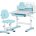 Комплект мебели  столик   стульчик  Ergokids Fresco blue  арт. BD-31 BL  - столешница белая / накладки на ножках голубые  коробок-1шт. 