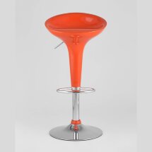 Барный стул Stool Group Bomba (Бомба) оранжевый газ-лифт, пластик, хром