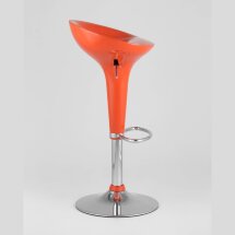 Барный стул Stool Group Bomba (Бомба) оранжевый газ-лифт, пластик, хром