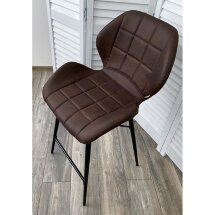 Полубарный стул MARCEL COWBOY-#800 темно-коричневый (H=65cm), ткань микрофибра М-City