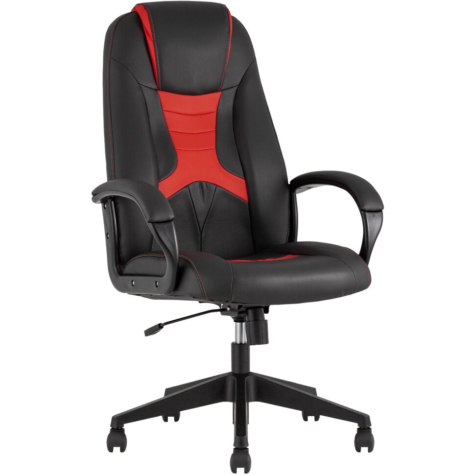 TopChairs ST-CYBER 8 RED ткань/экокожа черный/красный TopChairs ST-CYBER 8 RED ткань/экокожа черный/красный