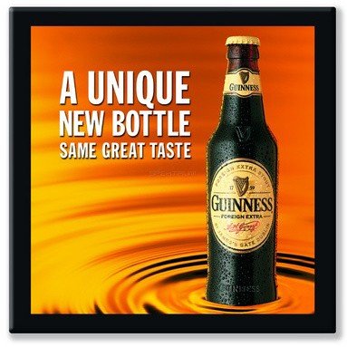 Прямоугольная столешница Werzalit (65х120 см) Guinness печать 