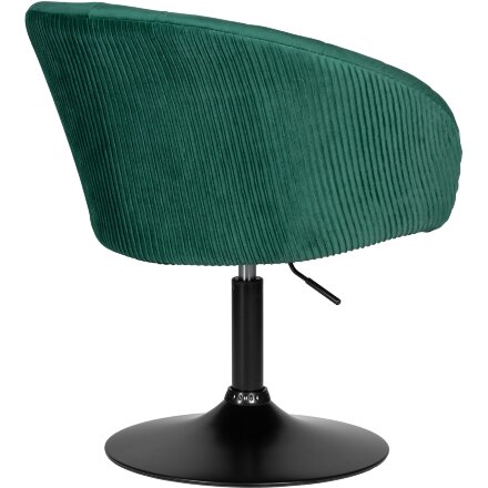 Кресло дизайнерское DOBRIN EDISON BLACK, зеленый велюр (1922-9) 