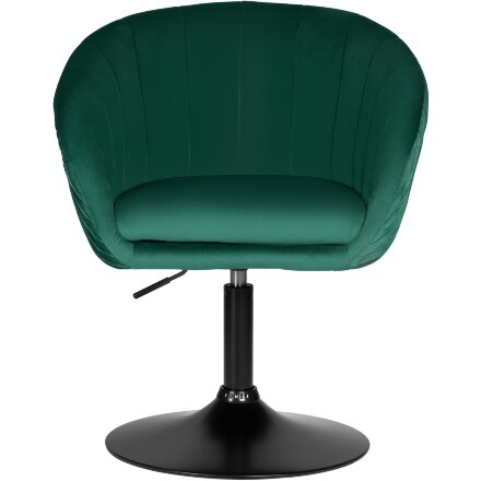 Кресло дизайнерское DOBRIN EDISON BLACK, зеленый велюр (1922-9) 