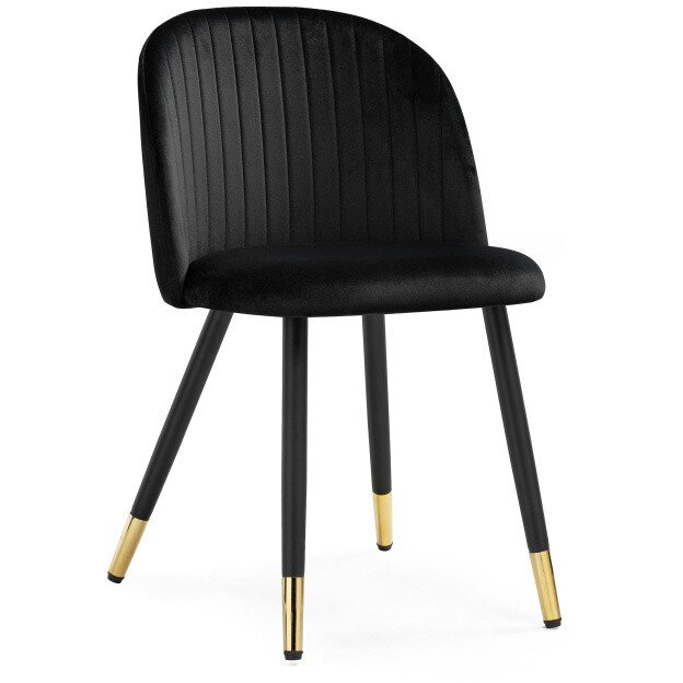 Стул на металлокаркасе Gabi black / black / gold Стул на металлокаркасе Gabi black / black / gold