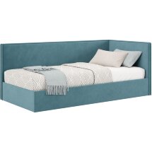 Урбан Диван-кровать 190х80 с ПМ правый Голубой, ткань NEO 22